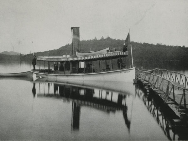 Steamboat landing at Kenwell’s Hotel in Raquette Lake