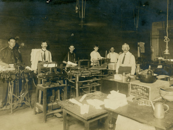 Employees inside the Norris Factory in Glens Falls