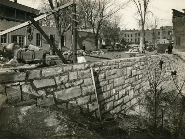 Reconstructing a retaining wall in Glens Falls