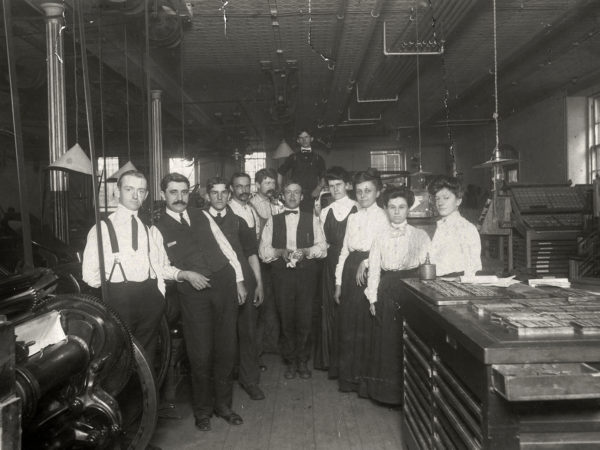 Group portrait of Morning Star workers in Glens Falls