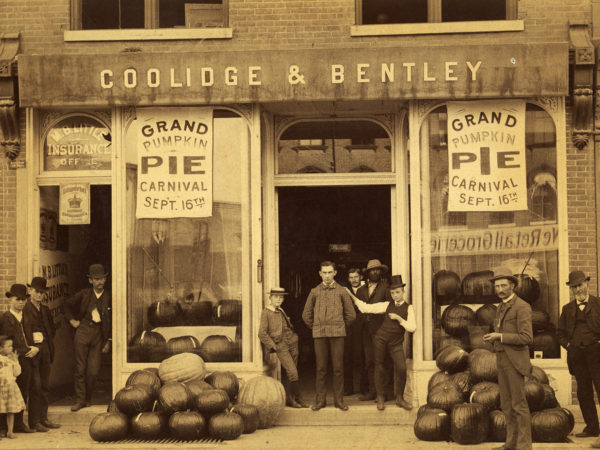 A group outside the Coolidge and Bentley Store in Glens Falls