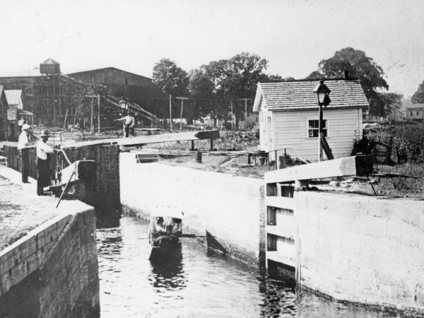 The Champlain Canal lock at Northumberland