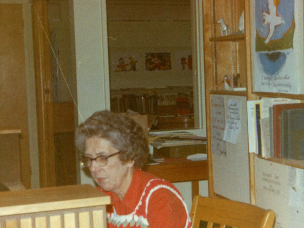 Librarian Zaidee Trumbull at the Keene Valley Library