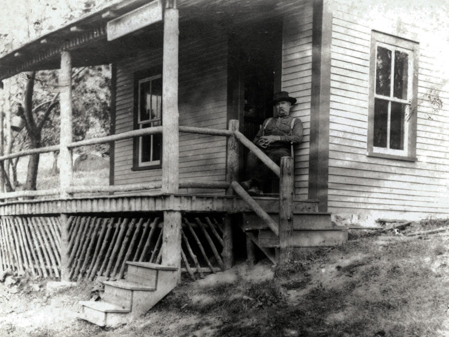 Men in the parcel and print room of the post office in Ogdensburg