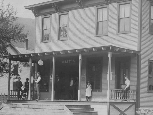 Outside Estes’ store in Keene Valley