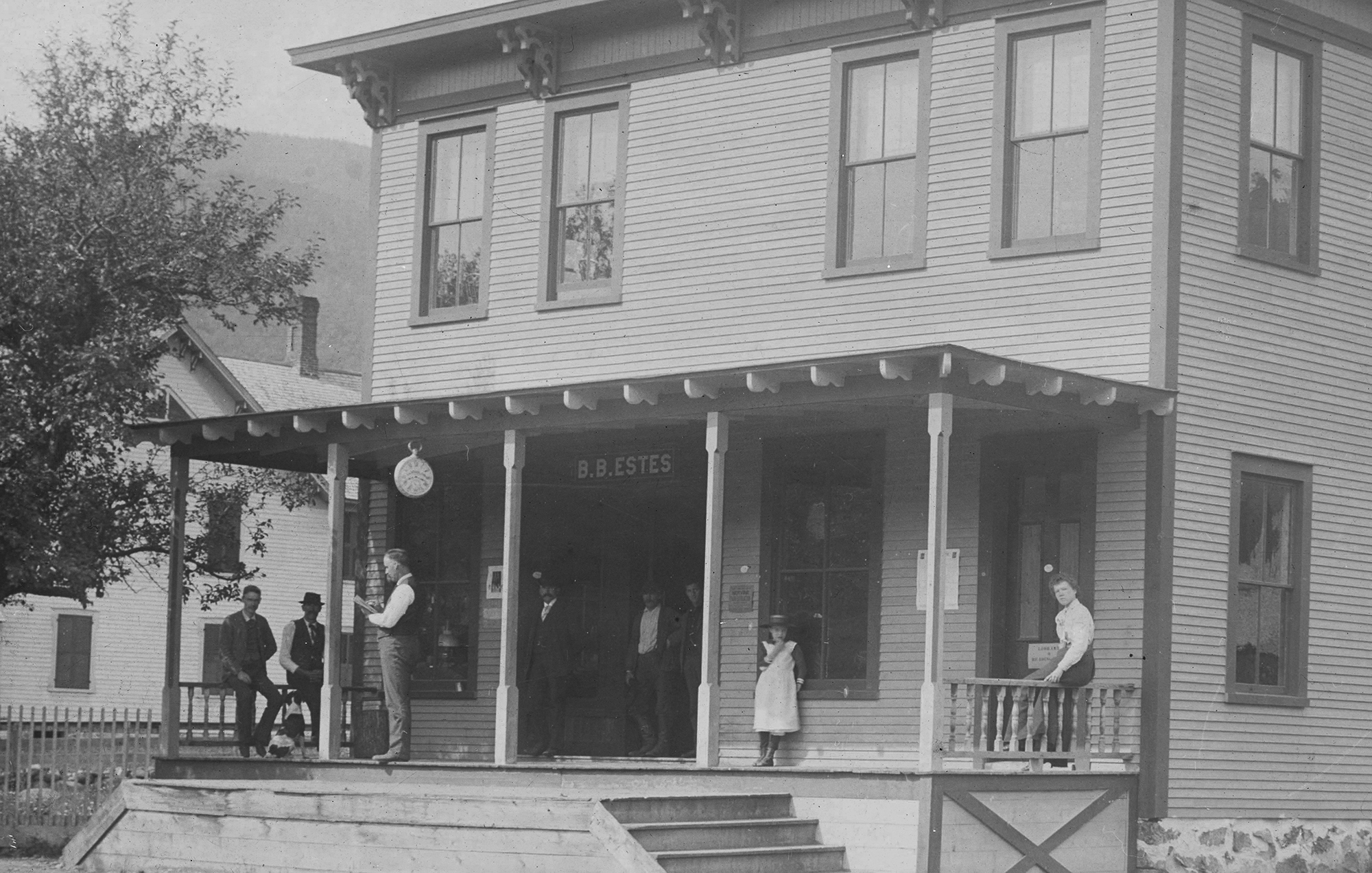 Outside Estes’ store in Keene Valley