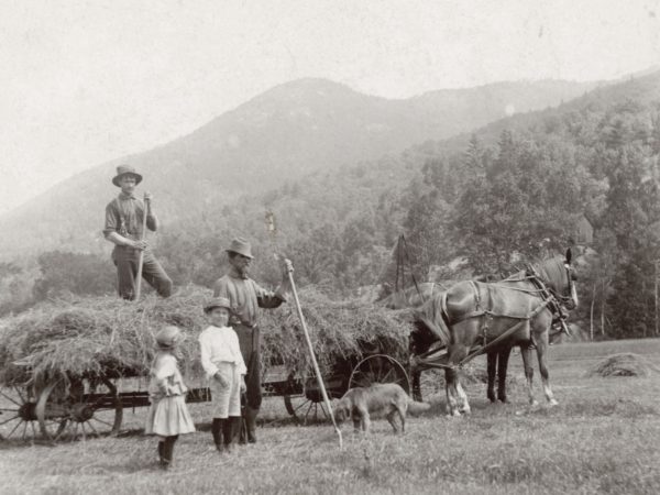 Haying at the Dibble farm in Keene Valley