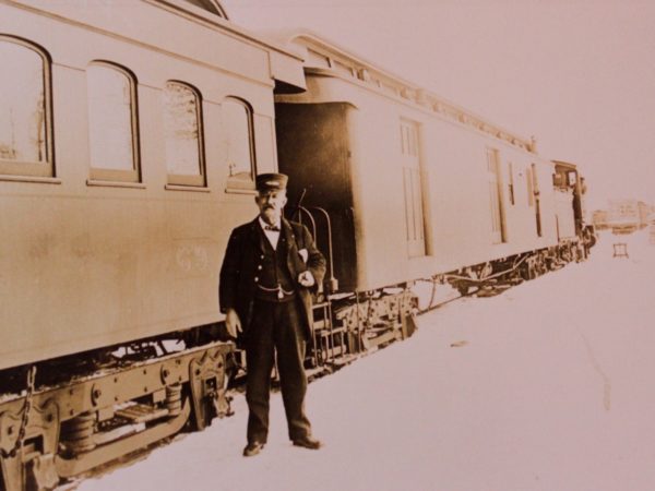 The conductor of the Winter Sports Excursion Train in North Creek