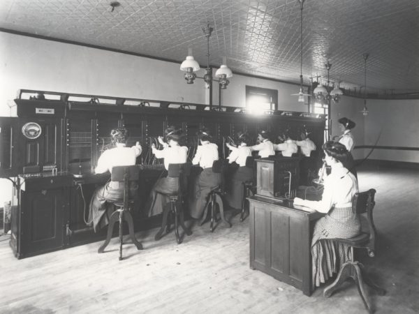 Telephone operators in Saranac Lake