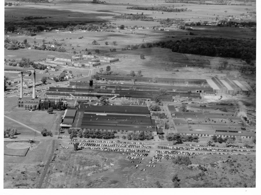 Employees leaving the New York Air Brake Company factory in Watertown