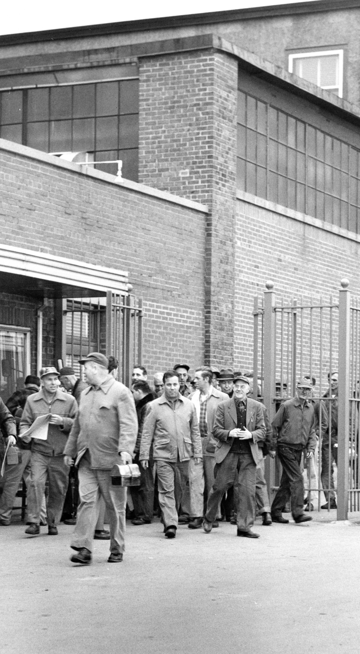 Employees leaving the New York Air Brake Company factory in Watertown