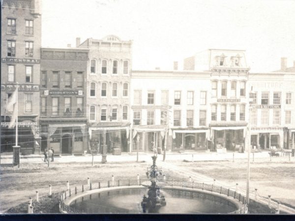 A view of the Public Square in downtown Watertown