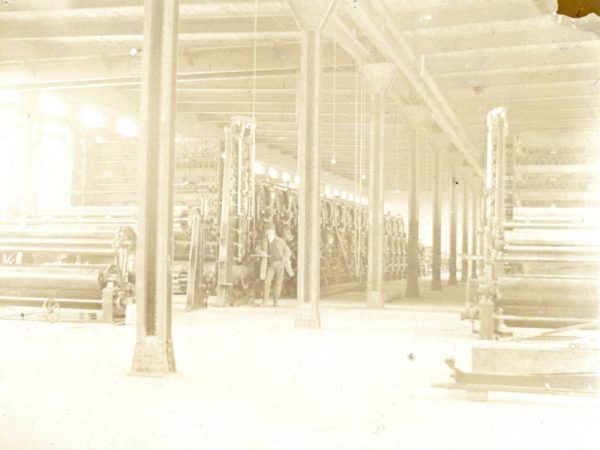 Machinery in the St. Regis Paper Mill in Deferiet