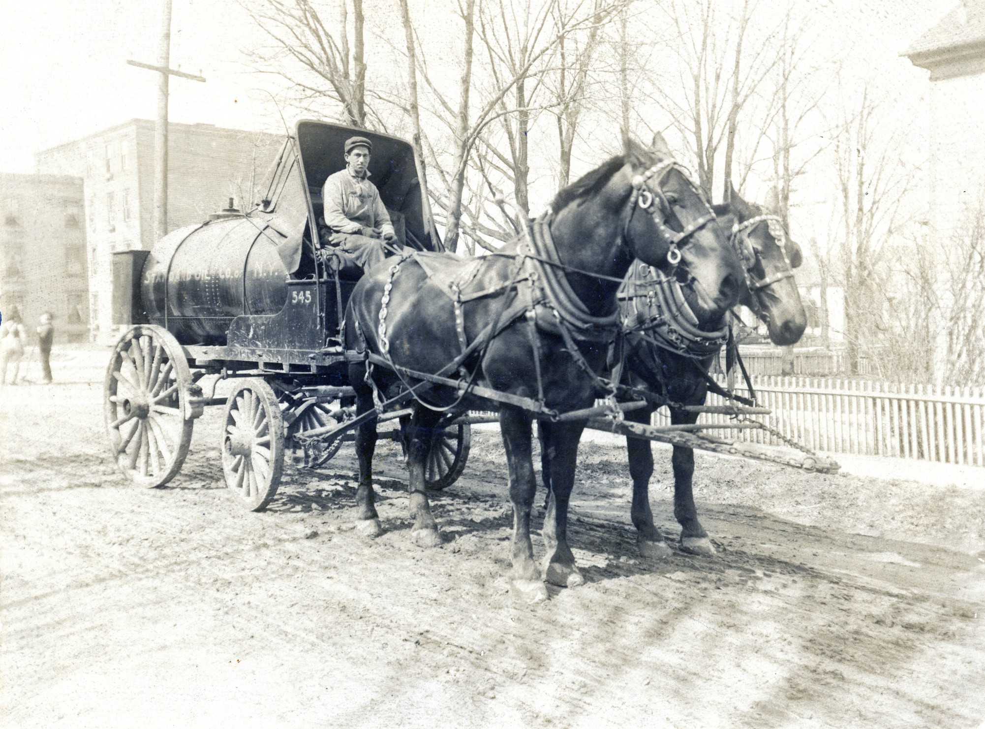 A Standard Oil Company delivery in Watertown