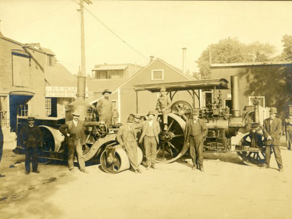 City road crew with steam equipment in Watertown