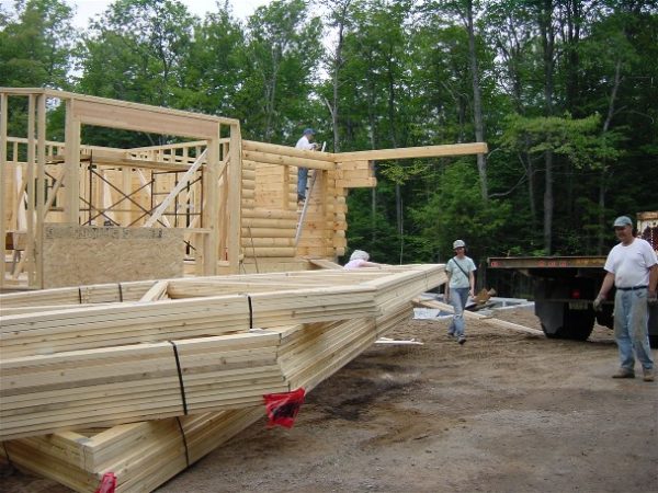 Constructing the Pack Basket Lodge in Wanakena