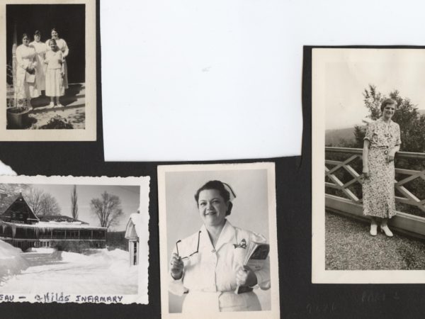 Nurses and patients at the Child’s Infirmary at the Trudeau Sanatorium