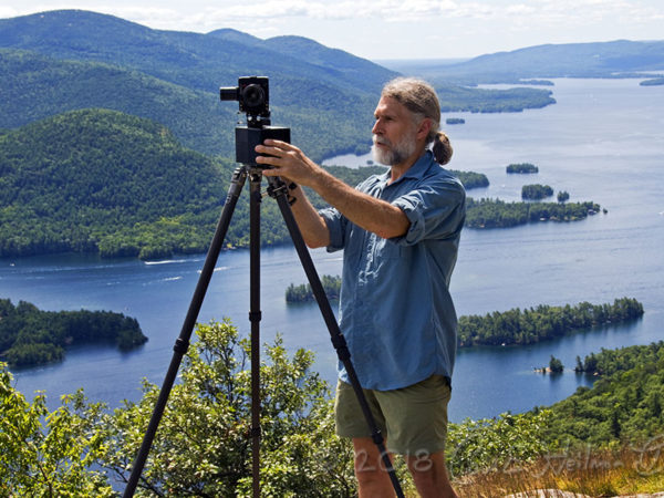 Photographer Carl Heilman on First Peak in Lake George