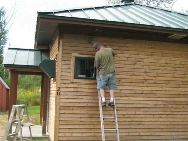 Staining the Wanakena pumping station