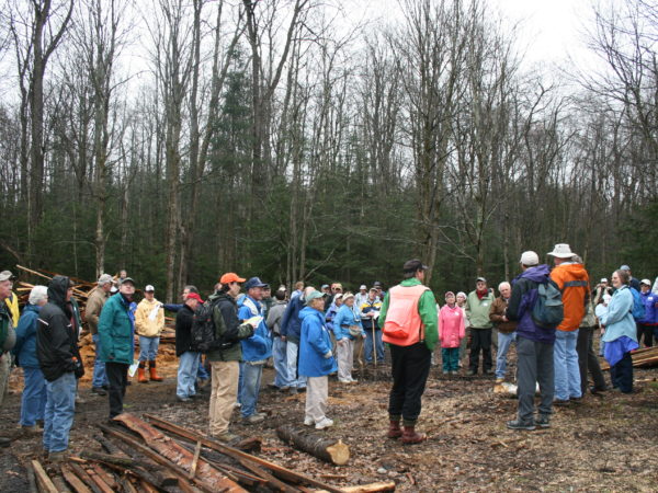 Joe and Ruth McWilliams leading a Woods Walk in Colton