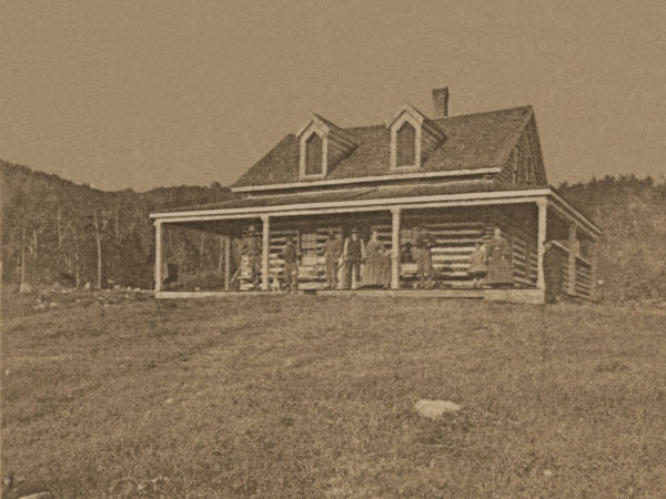 Early cabin in Tupper Lake