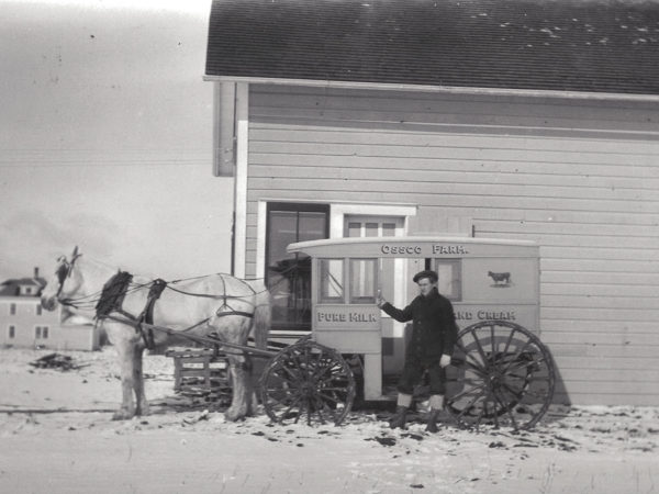 Ossco Farm Milk delivery wagon in Tupper Lake