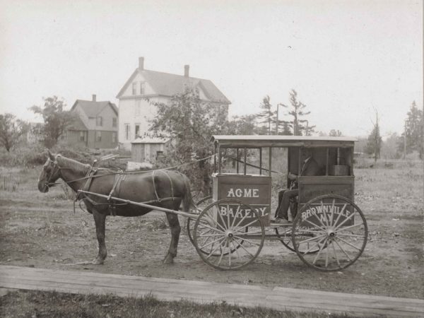 Acme Bakery delivery wagon in Brownville