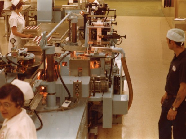 The packaging line at Wyeth-Ayerst Laboratories in Rouses Point