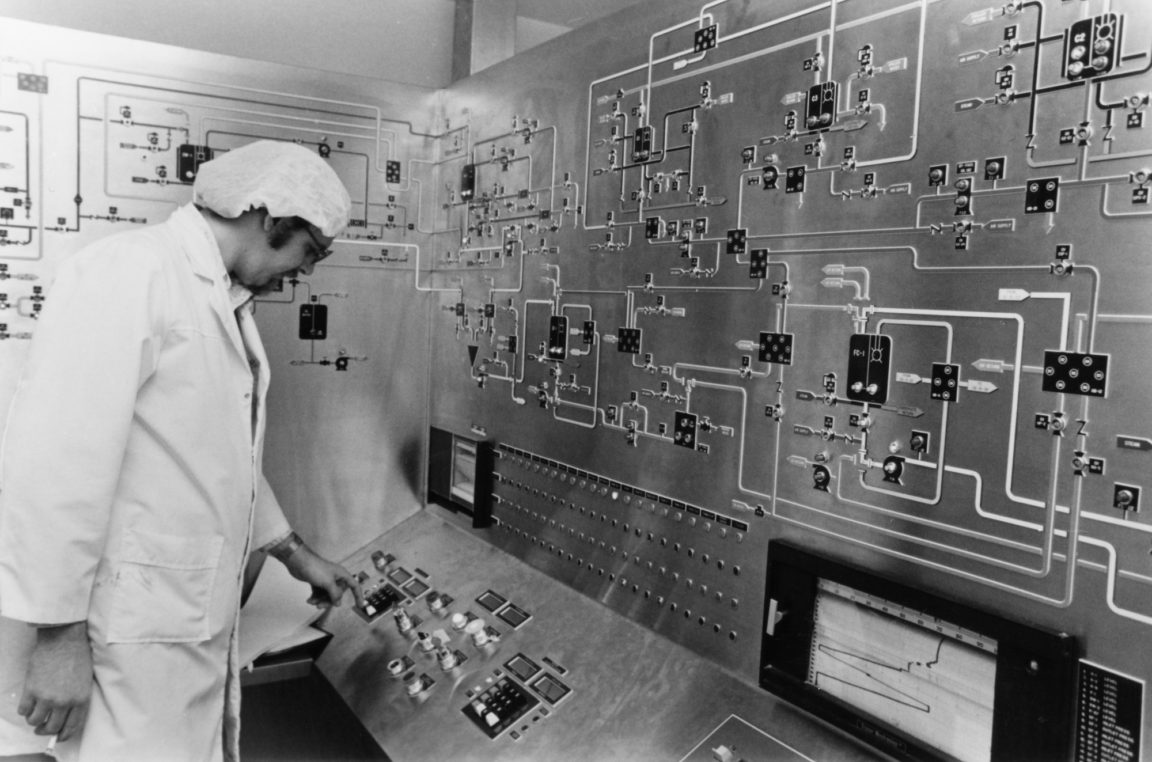 Operating a board at WyethAyerst Laboratories in Rouses Point