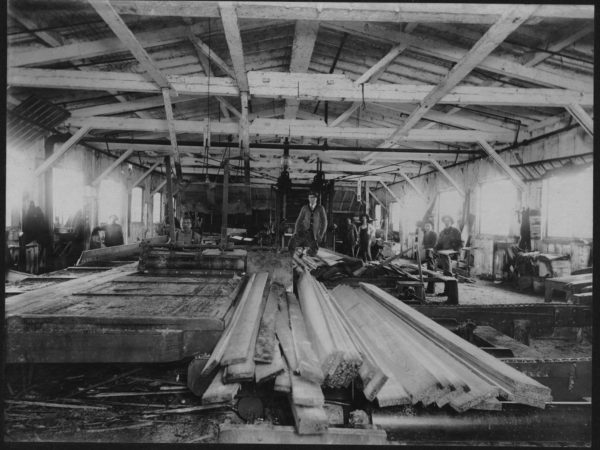 Interior of the Santa Clara Lumber Company in Tupper Lake