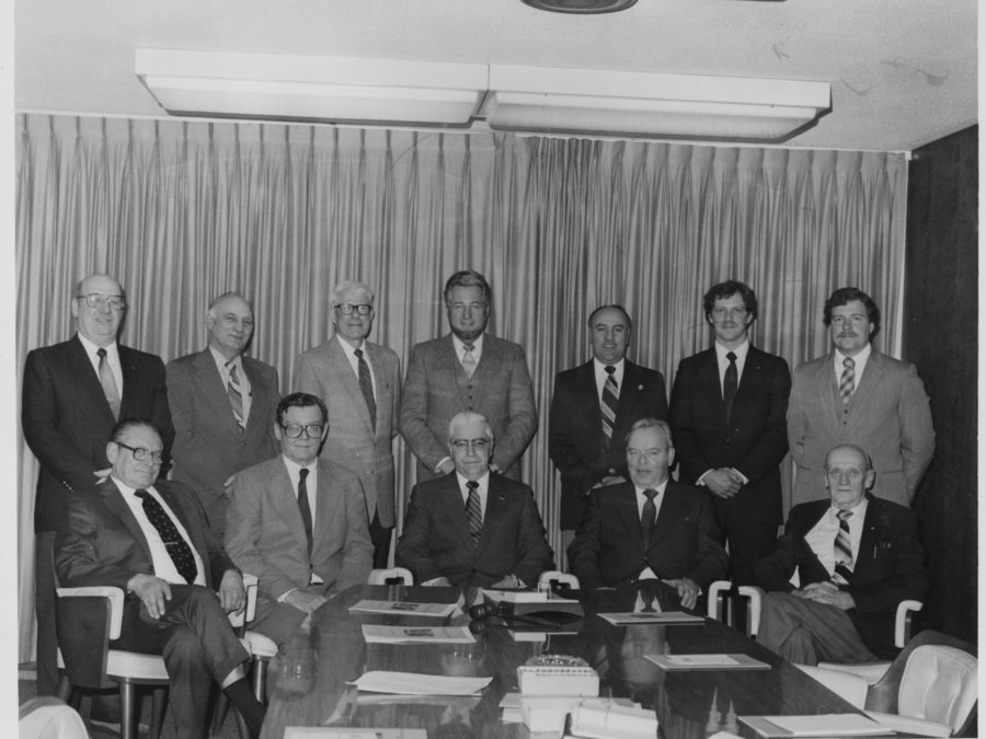 Bank tellers at work in the Hermon Community Bank in Hermon