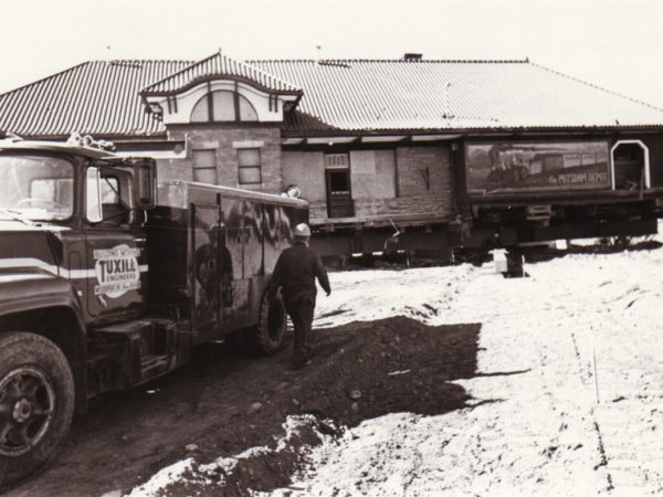 Worker at the Potsdam Depot site in Potsdam NY