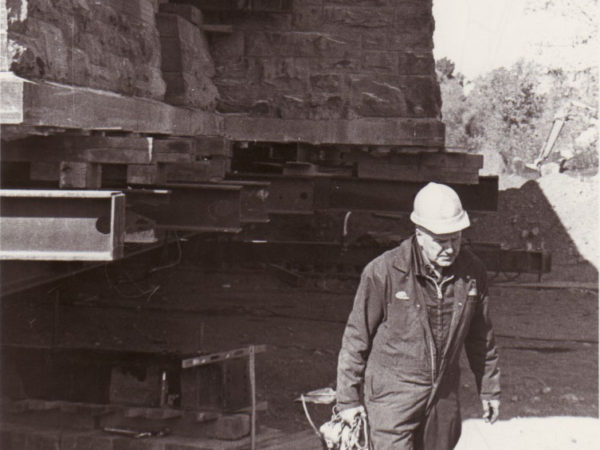 Worker at the Potsdam Depot Moving Site in Potsdam, NY