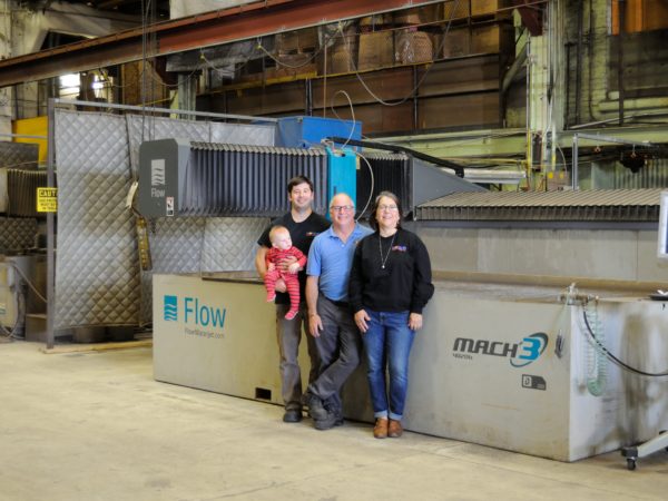 The Trombly family in Modern Mechanical Fab in Champlain