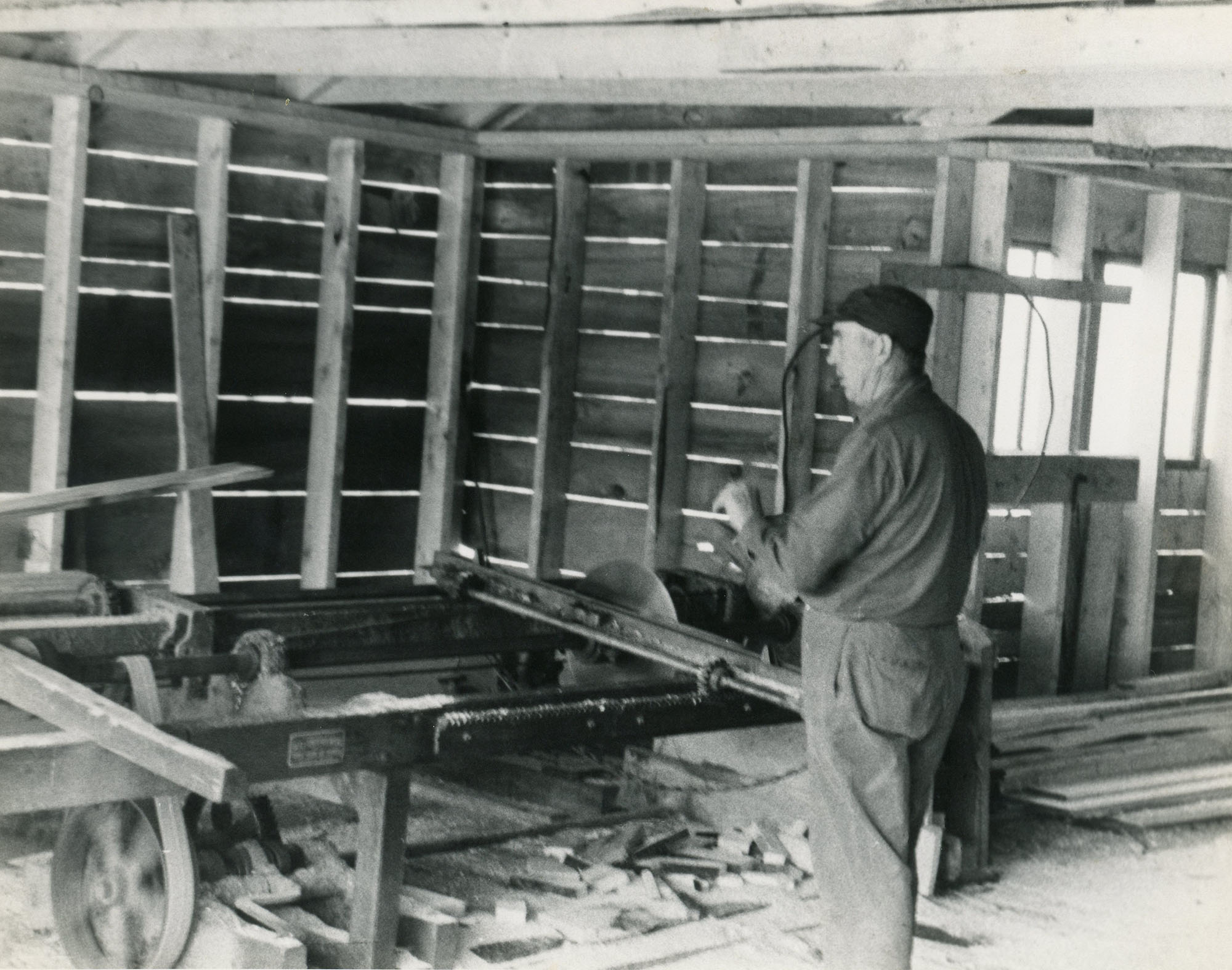 Henry James McKenty in the Triangle Lumber Company mill