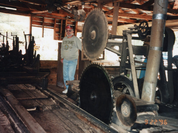 Patrick John Henry McKenty visits the Triangle Lumber Company mill in Onchiota