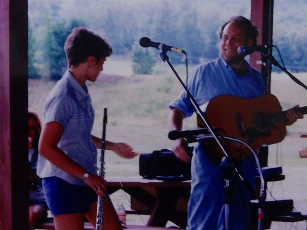 Dan and Jenny Berggren performing at benefit in North Creek