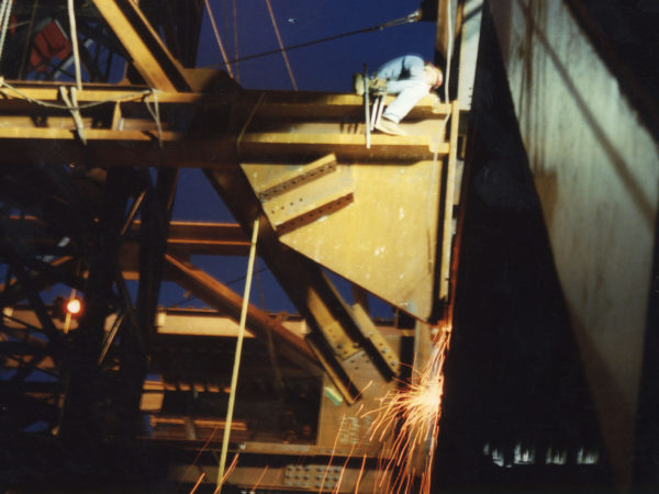 Mohawk ironworker cutting iron