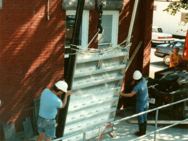 Lake Flower Dam gate installation in Saranac Lake