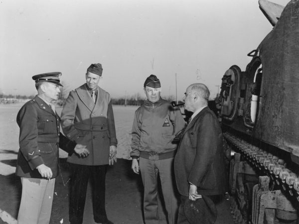 Inspection of the 4th Armored Division at Pine Camp