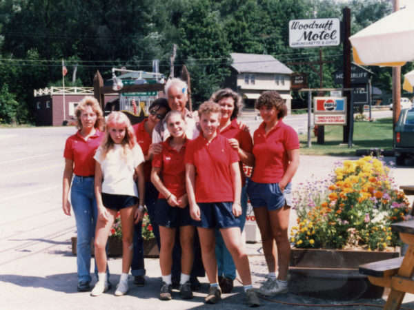 Employees outside the Fillin’ Station in Keene