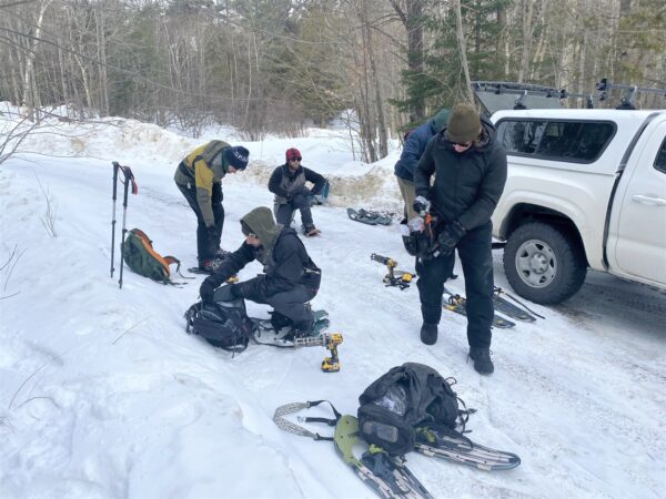 Suiting up to go maple tapping