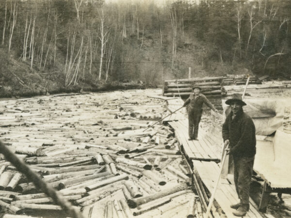 Men on floating dock